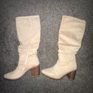 Amazon Women's Beige Heeled Boots